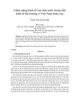 Chức năng kinh tế của nhà nước trong nền kinh tế thị trường ở việt nam hiện nay