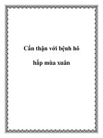 Tài liệu Cẩn thận với bệnh hô hấp mùa xuân pdf