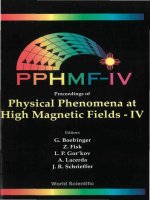 Tài liệu Proceedings of Physical Phenomena at High Magnetic Fields - IV ppt