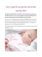 Tài liệu Gợi ý giúp bố mẹ giữ ấm cho bé khi ngủ ban đêm ppt