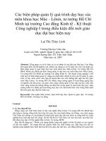 Các biện pháp quản lý quá trình dạy học các môn khoa học mác   lênin, tư tưởng hồ chí minh tại trường cao đẳng kinh tế   kỹ thuật công nghiệp i