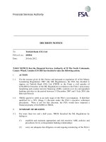 Tài liệu DECISION NOTICE: Turkish Bank (UK) Ltd ppt