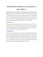 Tài liệu Hướng dẫn tích hợp dịch vụ của Google vào Linux (Phần 1) pptx