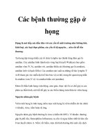 Tài liệu Các bệnh thường gặp ở họng doc