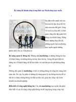 Tài liệu Kỹ năng để thành công trong lĩnh vực Marketing trực tuyến doc