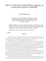 Đào tạo và phát triển nguồn nhân lực giảng dạy tại trường đại học kinh tế  ĐHQGHN