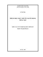 trích chọn thực thể tên người trong tiếng việt