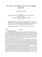 Tổ chức và hoạt động của ủy ban tư pháp quốc hội