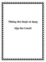 Tài liệu Những thủ thuật sử dụng hộp thư Gmail pptx