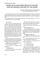 Tài liệu Nghiên cứu tác dụng chống viêm của củ Tam Thất (Radix Notoginseng) trên động vật thực nghiệm doc