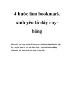 Tài liệu 4 bước làm bookmark xinh yêu từ dây ruybăng docx
