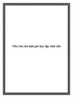 Tài liệu Cho con yêu một góc học tập xinh xắn docx