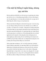 Tài liệu Cần một hệ thống ít ngân hàng, nhưng quy mô lớn ppt