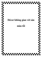 Tài liệu Décor không gian với sàn màu tối potx