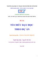 TỔ CHỨC dạy học THEO dự án