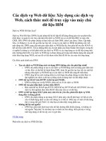 Tài liệu Các dịch vụ Web dữ liệu: Xây dựng các dịch vụ Web, cách thức mới để truy cập vào máy chủ dữ liệu IBM pdf