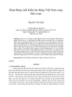 Hoạt động xuất khẩu lao động việt nam sang đài loan
