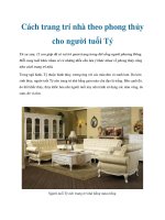 Tài liệu Cách trang trí nhà theo phong thủy cho người tuổi Tý ppt