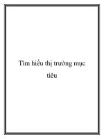 Tài liệu Tìm hiểu thị trường mục tiêu pptx