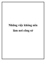 Tài liệu Những việc không nên làm nơi công sở potx