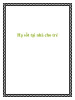 Tài liệu Hạ sốt tại nhà cho trẻ ppt