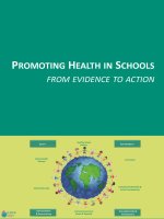 Tài liệu PROMOTING HEALTH IN SCHOOLS ROM EVIDENCE TO ACTION ppt