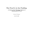Tài liệu The Proof is in the Pudding - A Look at the Changing Nature of Mathematical Proof doc