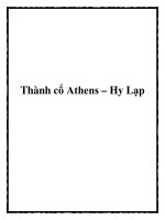 Tài liệu Thành cổ Athens – Hy Lạp potx