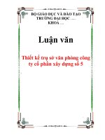 Thiết kế trụ sở văn phòng công ty cổ phần xây dựng số 5