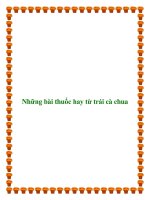 Tài liệu Những bài thuốc hay từ trái cà chua potx