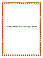 Tài liệu Những bài thuốc chữa viêm họng hiệu quả docx