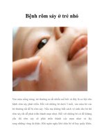 Tài liệu Bệnh rôm sảy ở trẻ nhỏ pdf