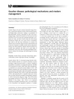 Tài liệu Gaucher disease: pathological mechanisms and modern management ppt