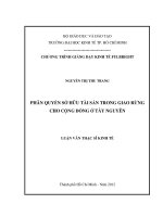 Phân quyền sở hữu trong giao rừng cho cộng đồng ở Tây Nguyên