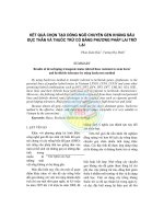 Tài liệu Kết quả chọn tạo dòng ngô chuyển gen kháng sâu đục thân và thuốc trừ cỏ bằng phương pháp lai trở lại pptx