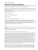 Tài liệu Historical Lectures and Essays pdf