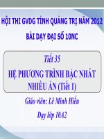 Tài liệu He hai PT bac nhat hai an 10 NC ppt