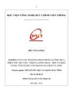 Nghiên cứu các phương pháp phân luồng dựa trên tốc độ vào   phân luồng max min và khả năng ứng dụng vào mạng đa dịch vụ NGN