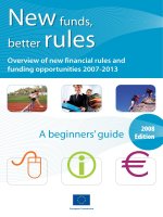 Tài liệu Newfunds, better rules - Overview of new financial rules and funding opportunities 2007-2013 pptx