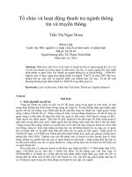 Tổ chức và hoạt động thanh tra ngành thông tin và truyền thông