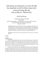 Ảnh hưởng của trường bức xạ laser lên hấp thụ sóng điện từ yếu bởi điện tử giam cầm trong siêu mạng pha tạp (tán xạ điện tử   phonon âm)