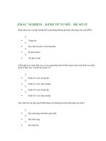 Tài liệu TRẮC NGHIỆM - KINH TẾ VI MÔ - ĐỀ SỐ 23 doc