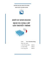 Khởi sự kinh doanh- Dịch vụ cung cấp gói thuyết trình