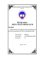 Chính sách tiền tệ và tác động của nó đối với sự phát triển của nền kinh tế trong giai đoạn 2011-2012 và Giải pháp hoàn thiện