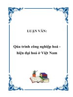 Tài liệu LUẬN VĂN: Qúa trình công nghiệp hoá hiện đại hoá ở Việt Nam docx