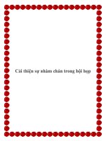 Tài liệu Cải thiện sự nhàm chán trong hội họp. doc