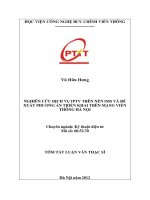 Nghiên cứu dịch vụ IPTV trên nền IMS và đề xuất phương án triển khai trên mạng viễn thông hà nội