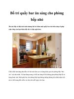 Tài liệu Bố trí quầy bar ăn sáng cho phòng bếp nhỏ docx