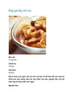 Tài liệu Súp gà tây với nui ppt