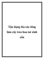 Tài liệu Tận dụng bìa các-tông làm cây treo hoa tai xinh xắn doc